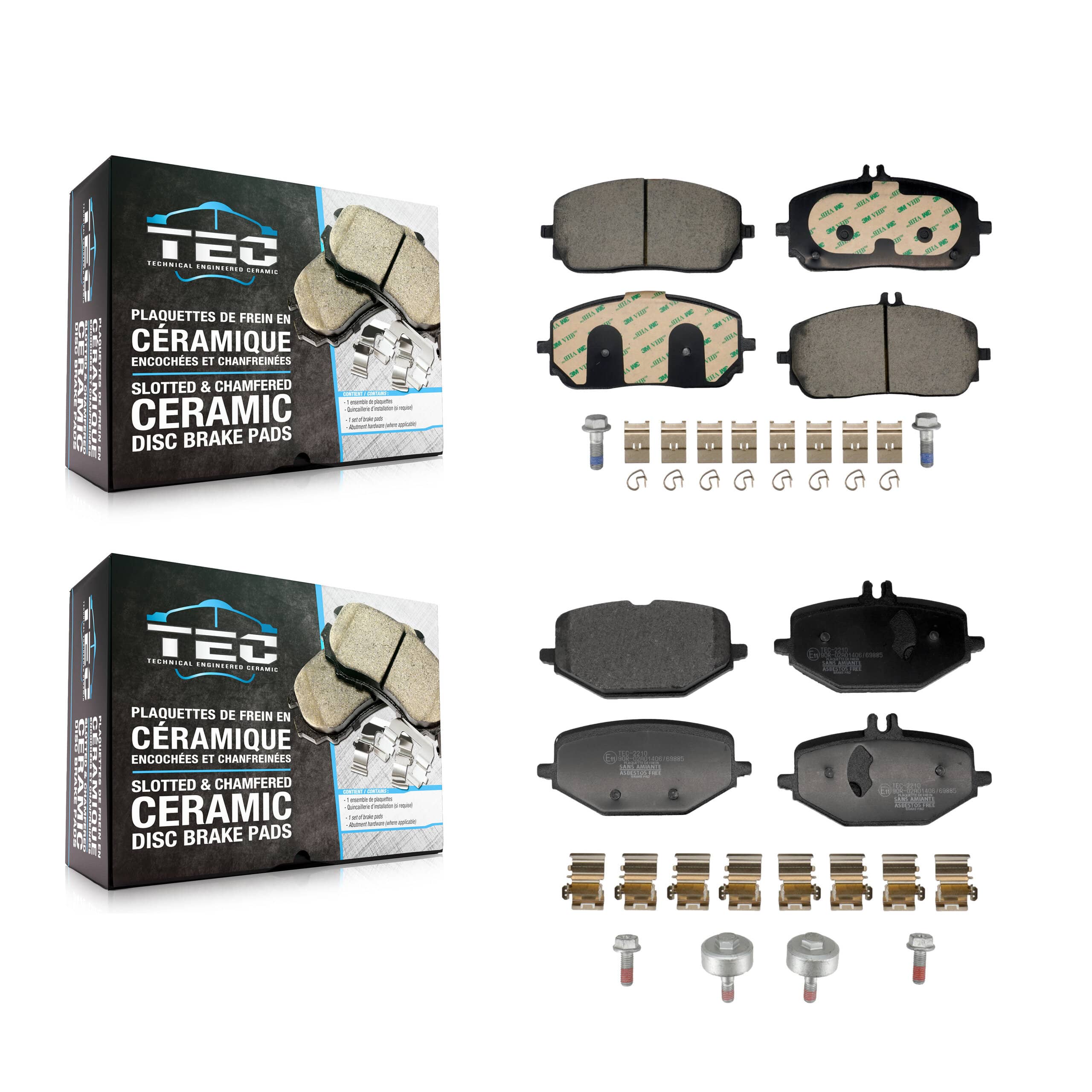 TEC - KTC-100862 - Front and Rear Disc Brake Pad Kits