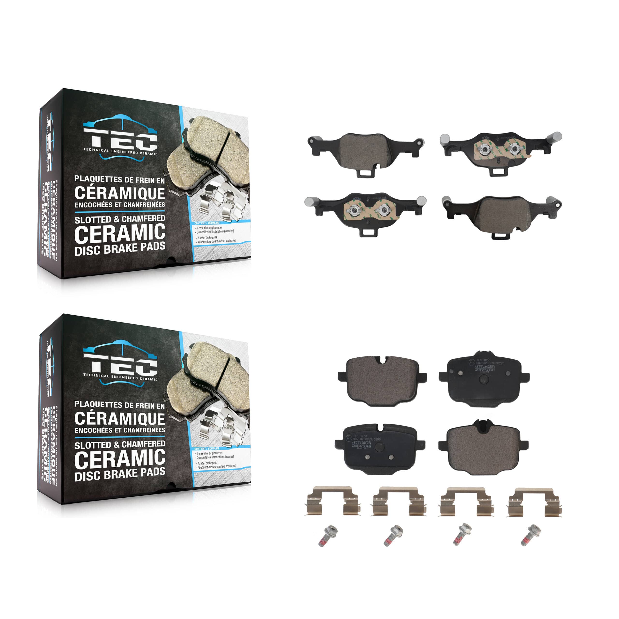 TEC - KTC-100870 - Front and Rear Disc Brake Pad Kits