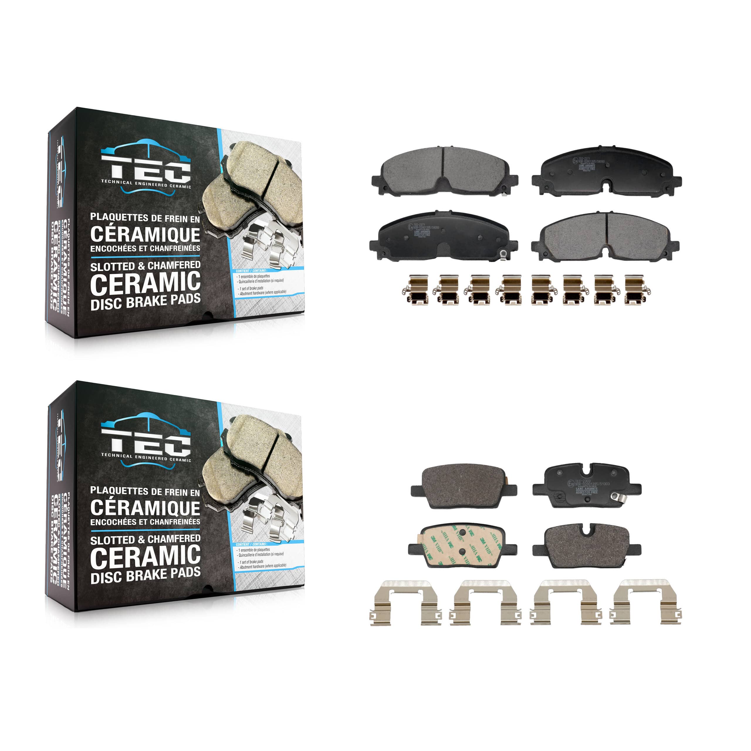TEC - KTC-100872 - Front and Rear Disc Brake Pad Kits