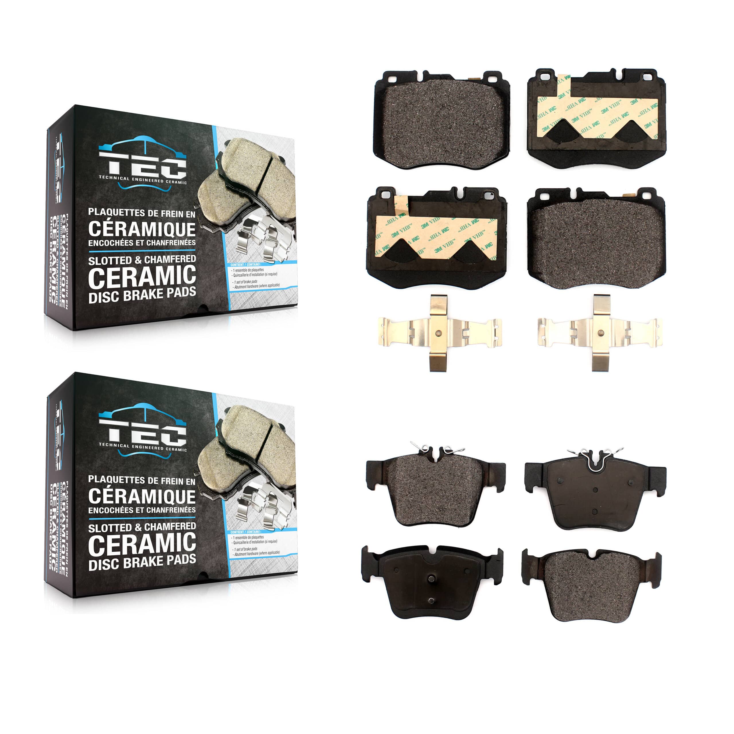 TEC - KTC-100883 - Front and Rear Disc Brake Pad Kits