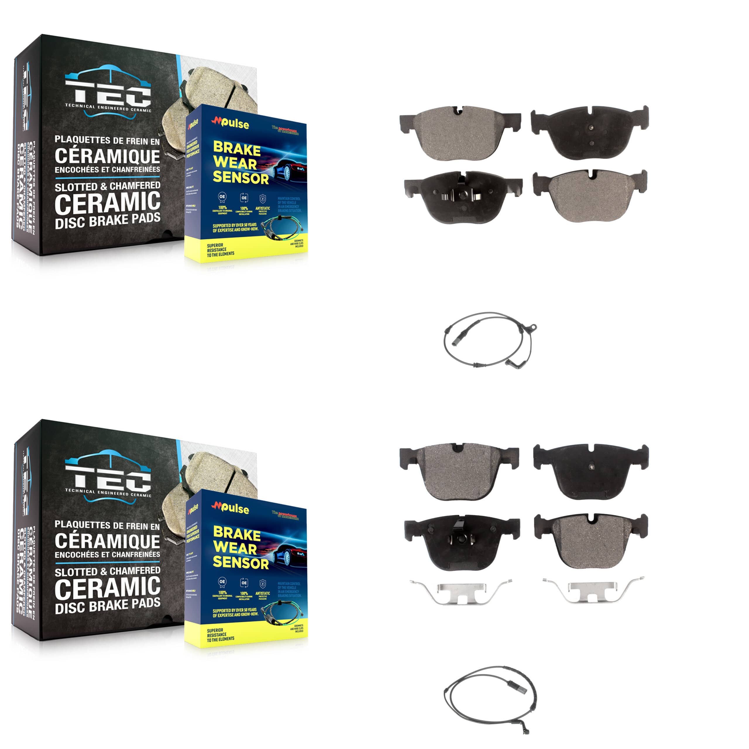 TEC - KTW-100335 - Front and Rear Disc Brake Pad Kits