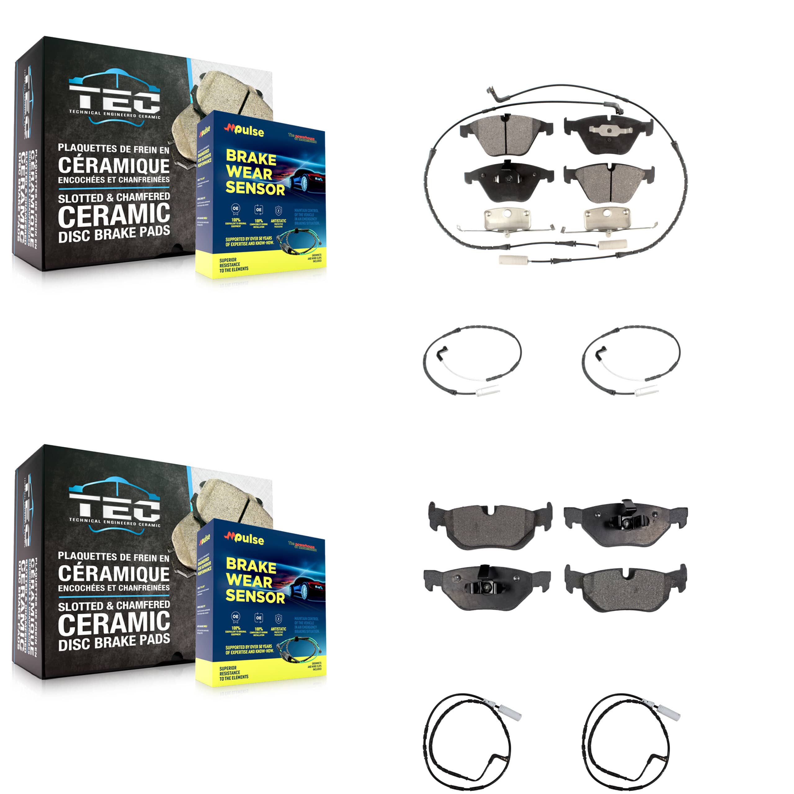 TEC - KTW-100503 - Front and Rear Disc Brake Pad Kits