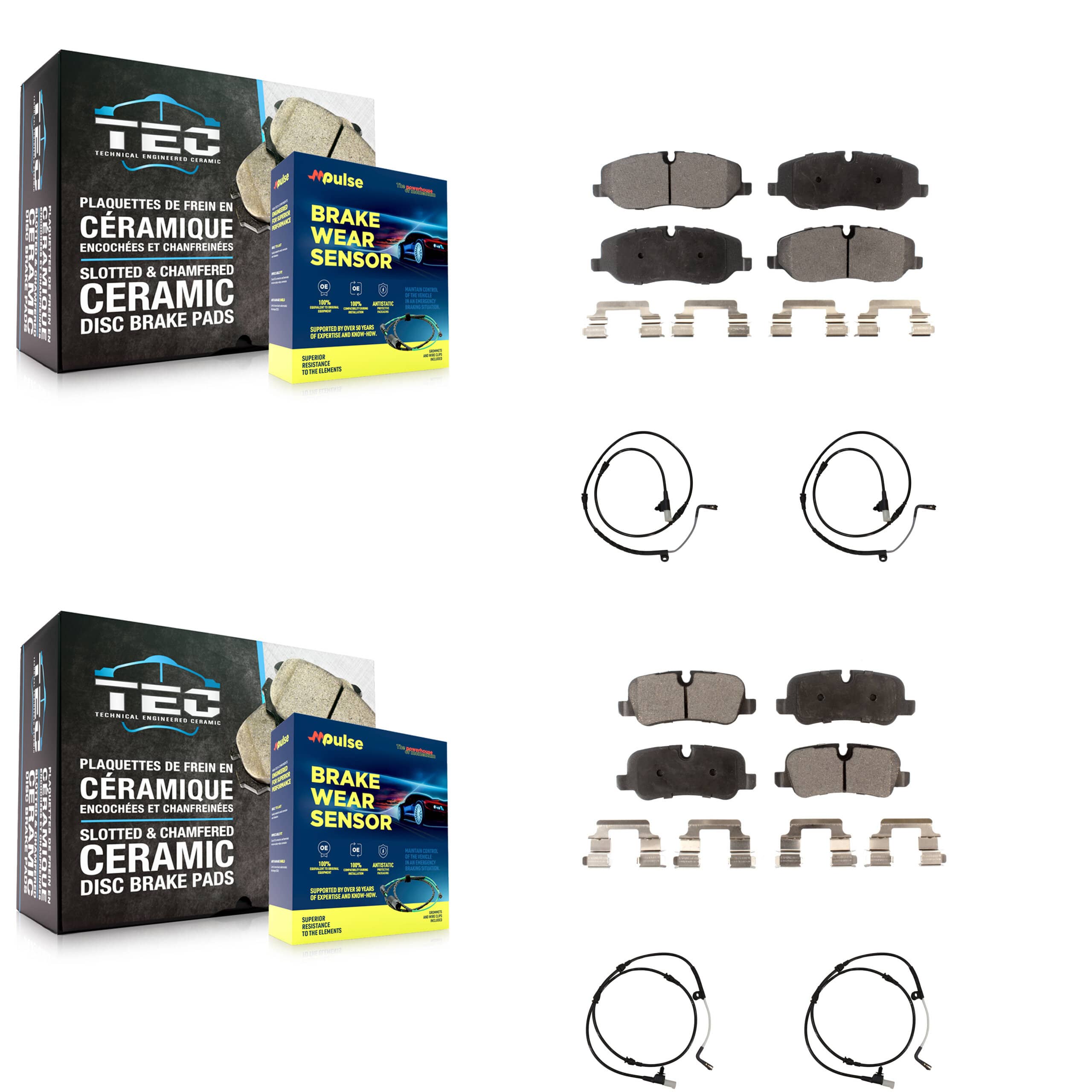 TEC - KTW-100539 - Front and Rear Disc Brake Pad Kits