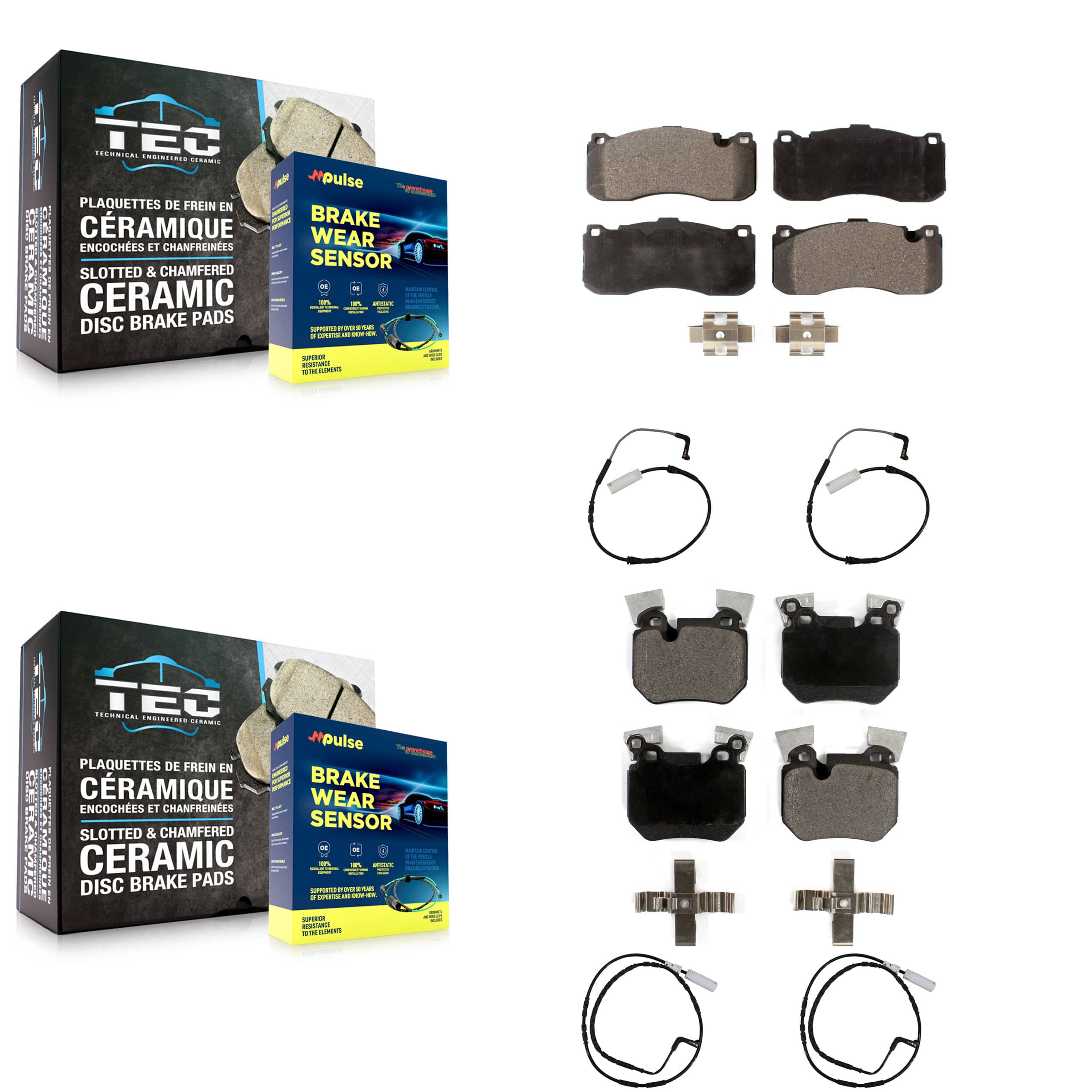 TEC - KTW-100573 - Front and Rear Disc Brake Pad Kits