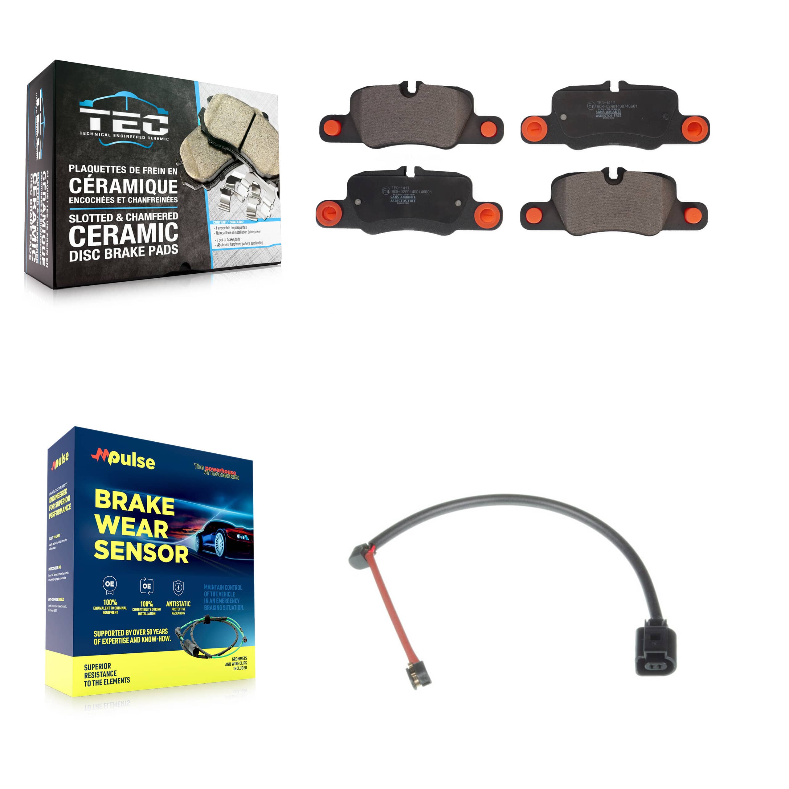 TEC - KTW-101180 - Rear Disc Brake Pad Kits