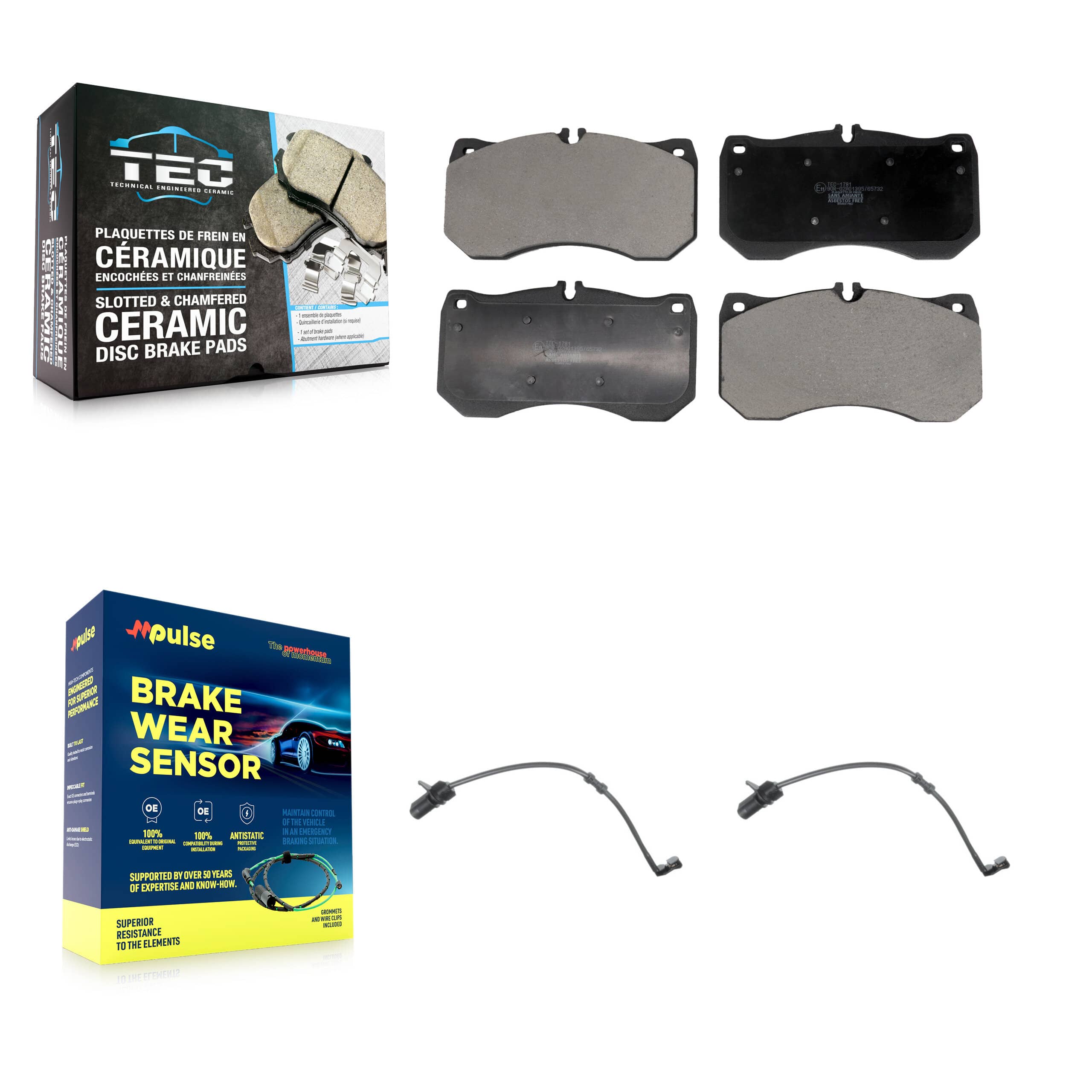 TEC - KTW-101554 - Front Disc Brake Pad Kits