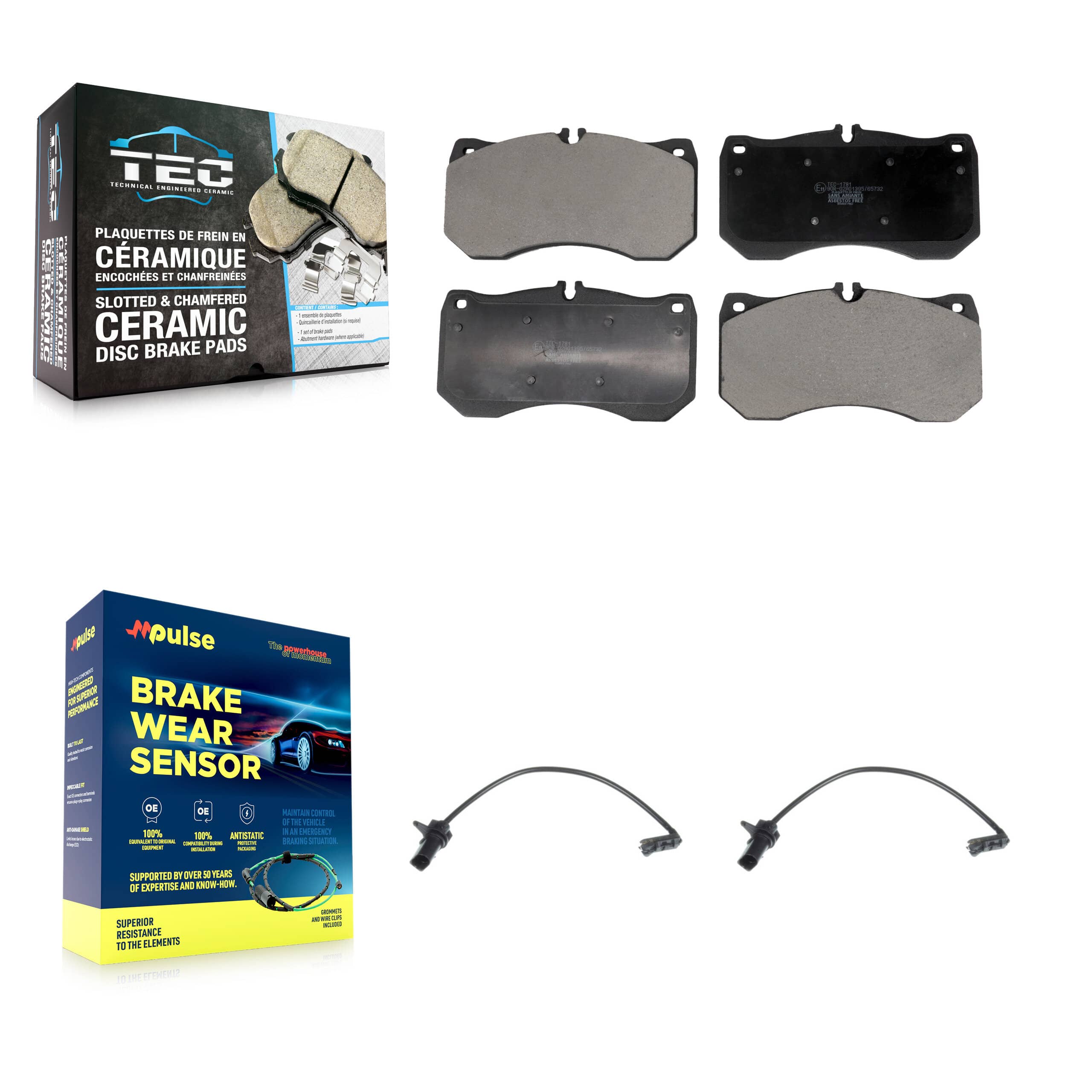 TEC - KTW-101565 - Front Disc Brake Pad Kits