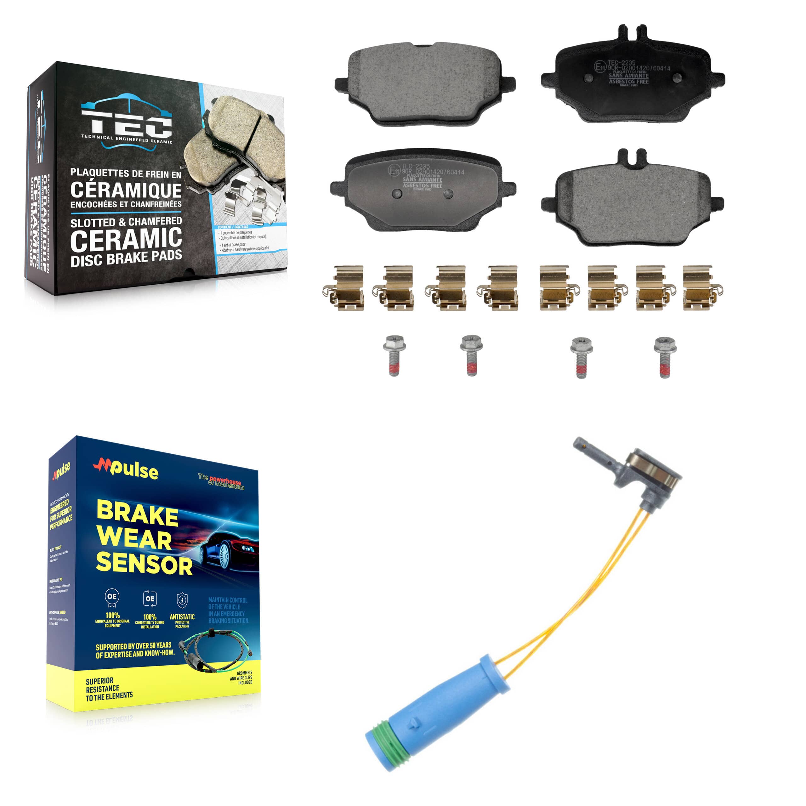 TEC - KTW-101750 - Rear Disc Brake Pad Kits