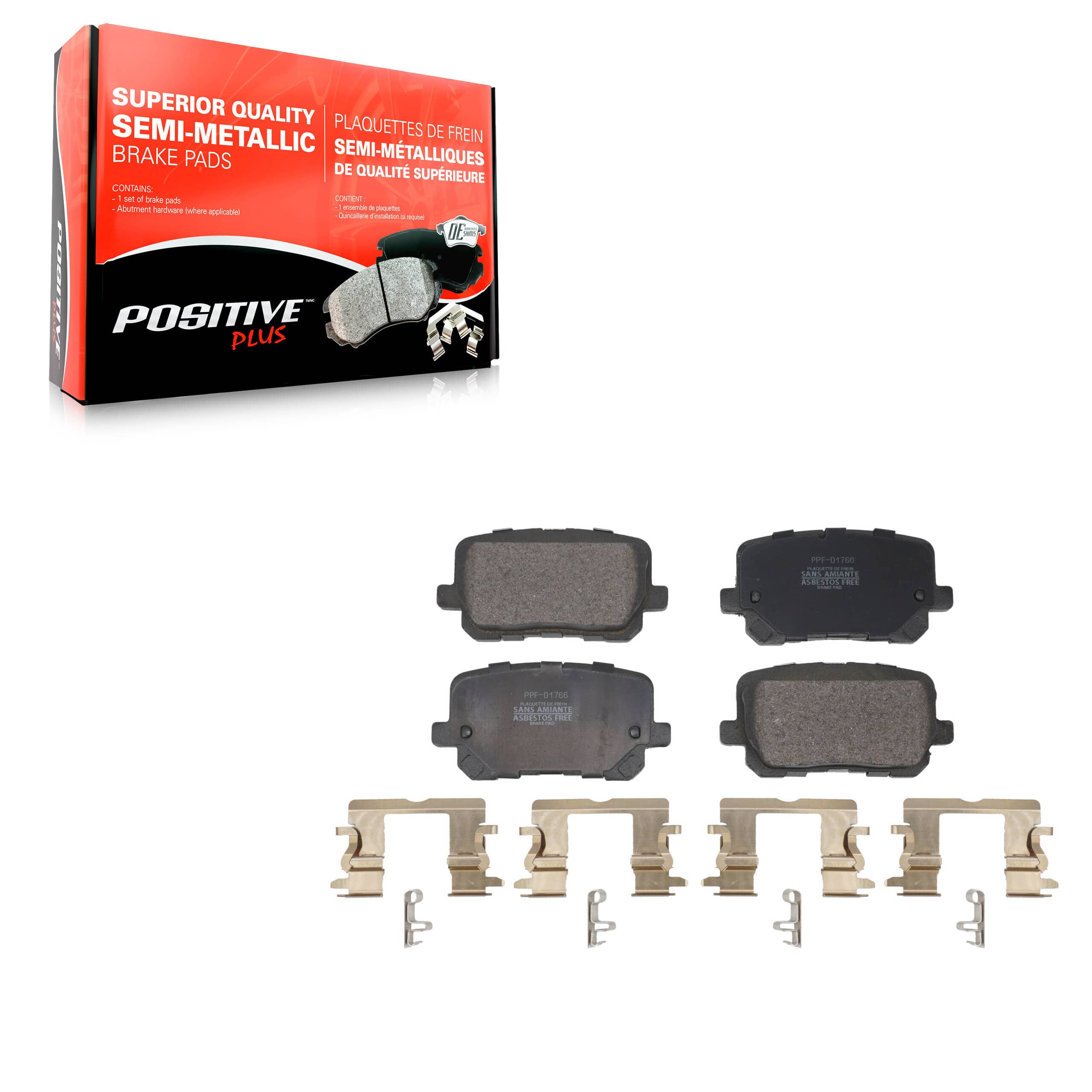 Positive Plus - PPF-D1766 - Rear Disc Brake Pad