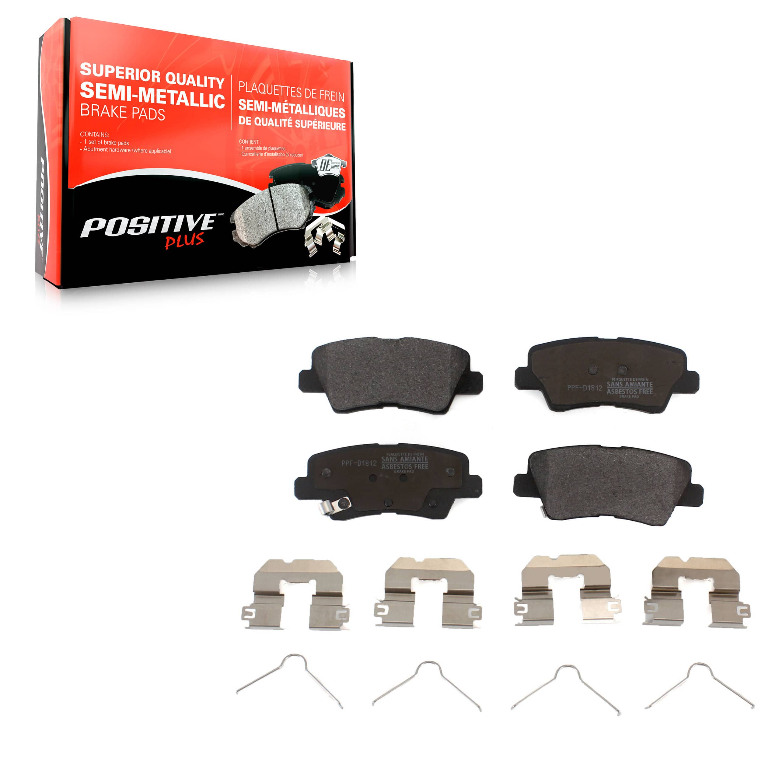Positive Plus - PPF-D1812 - Rear Disc Brake Pad