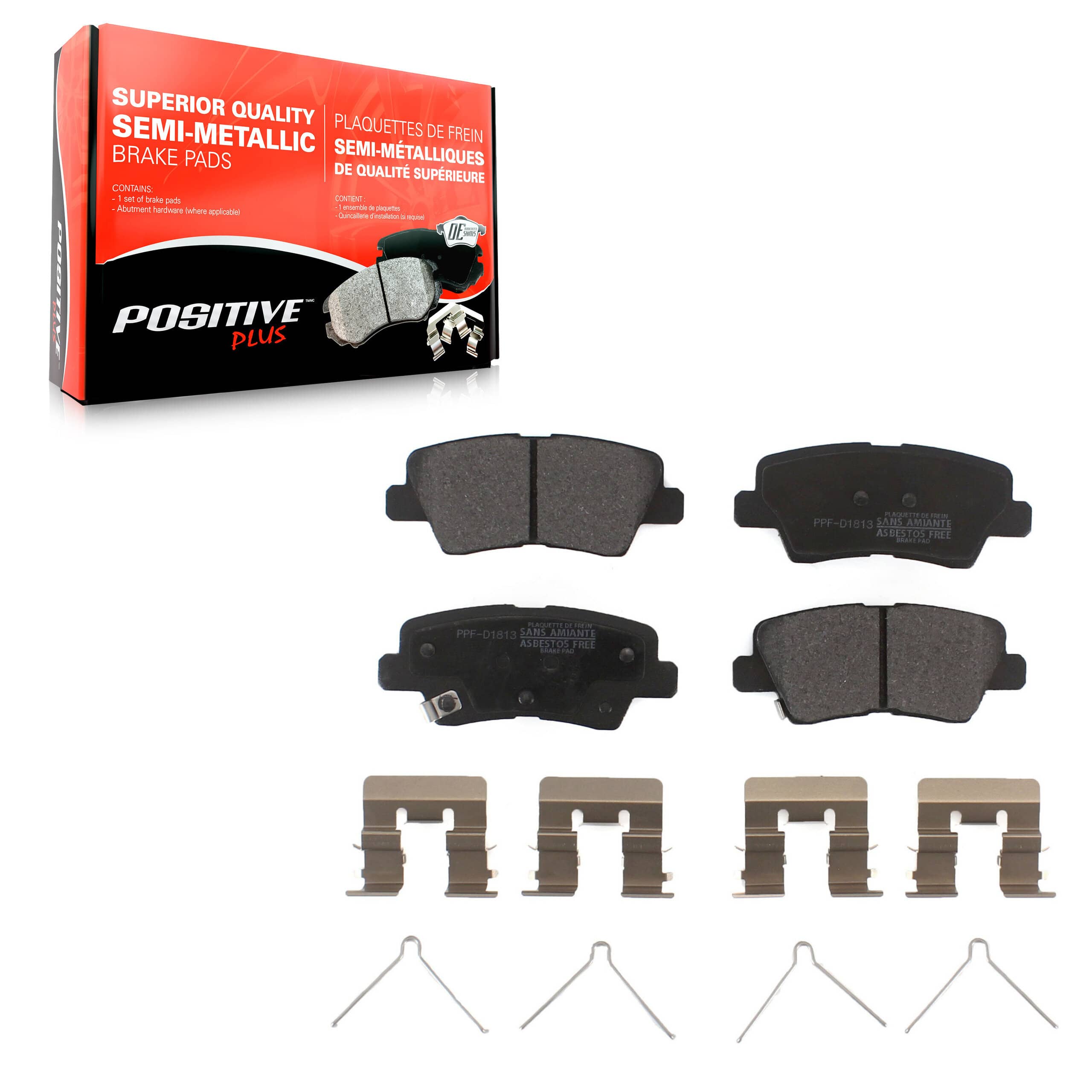 Positive Plus - PPF-D1813 - Rear Disc Brake Pad