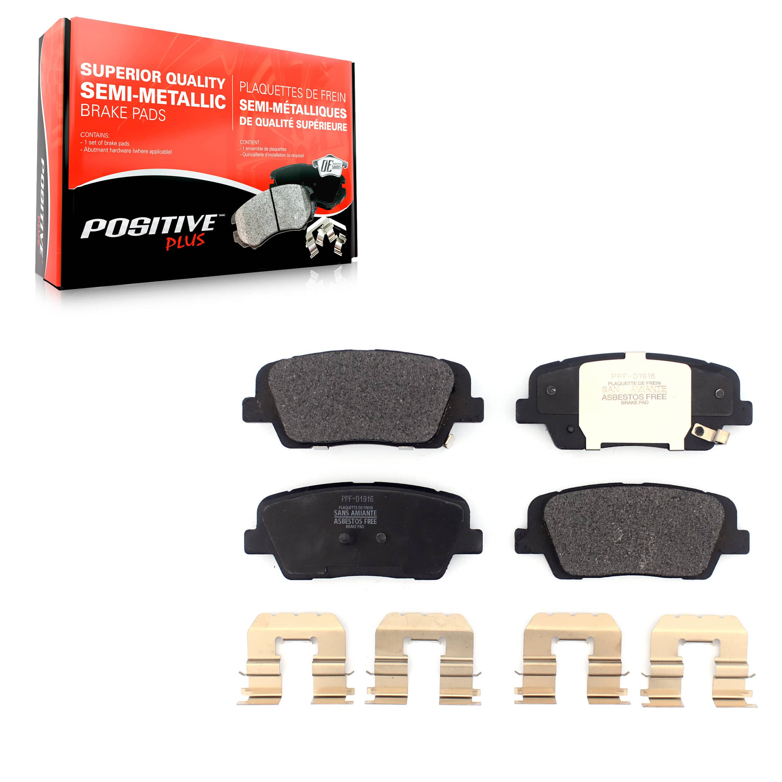 Positive Plus - PPF-D1916 - Rear Disc Brake Pad