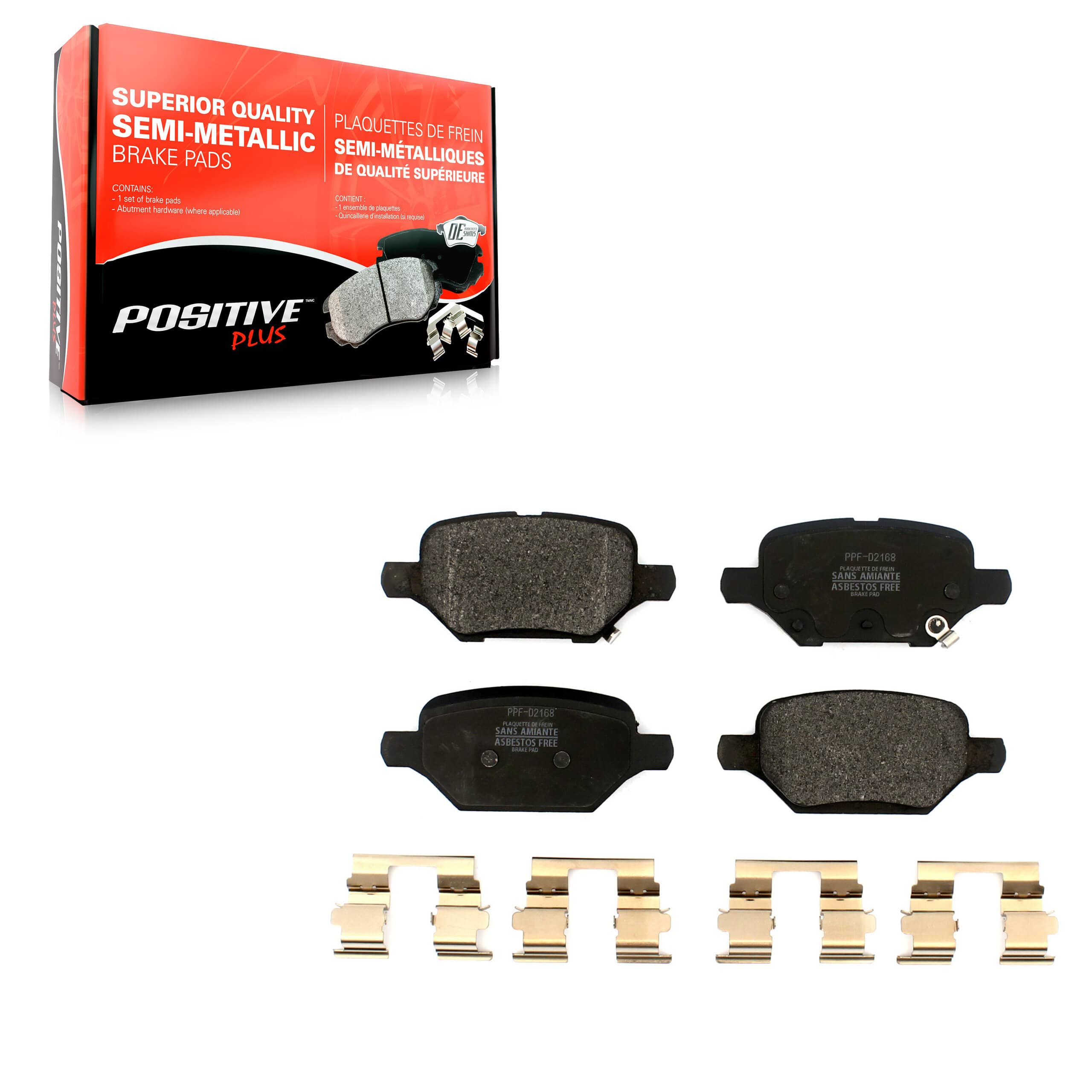 Positive Plus - PPF-D2168 - Rear Disc Brake Pad