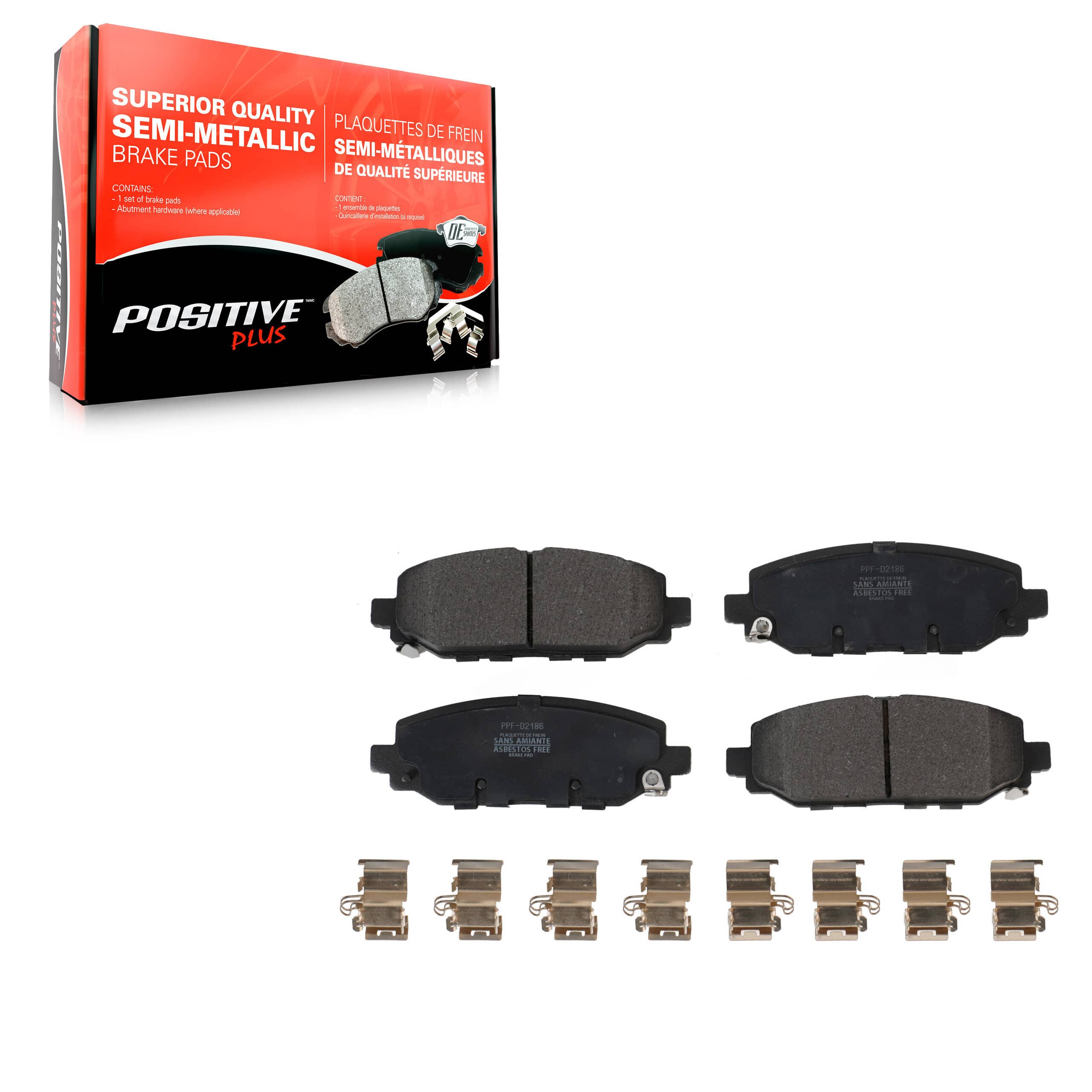 Positive Plus - PPF-D2186 - Rear Disc Brake Pad