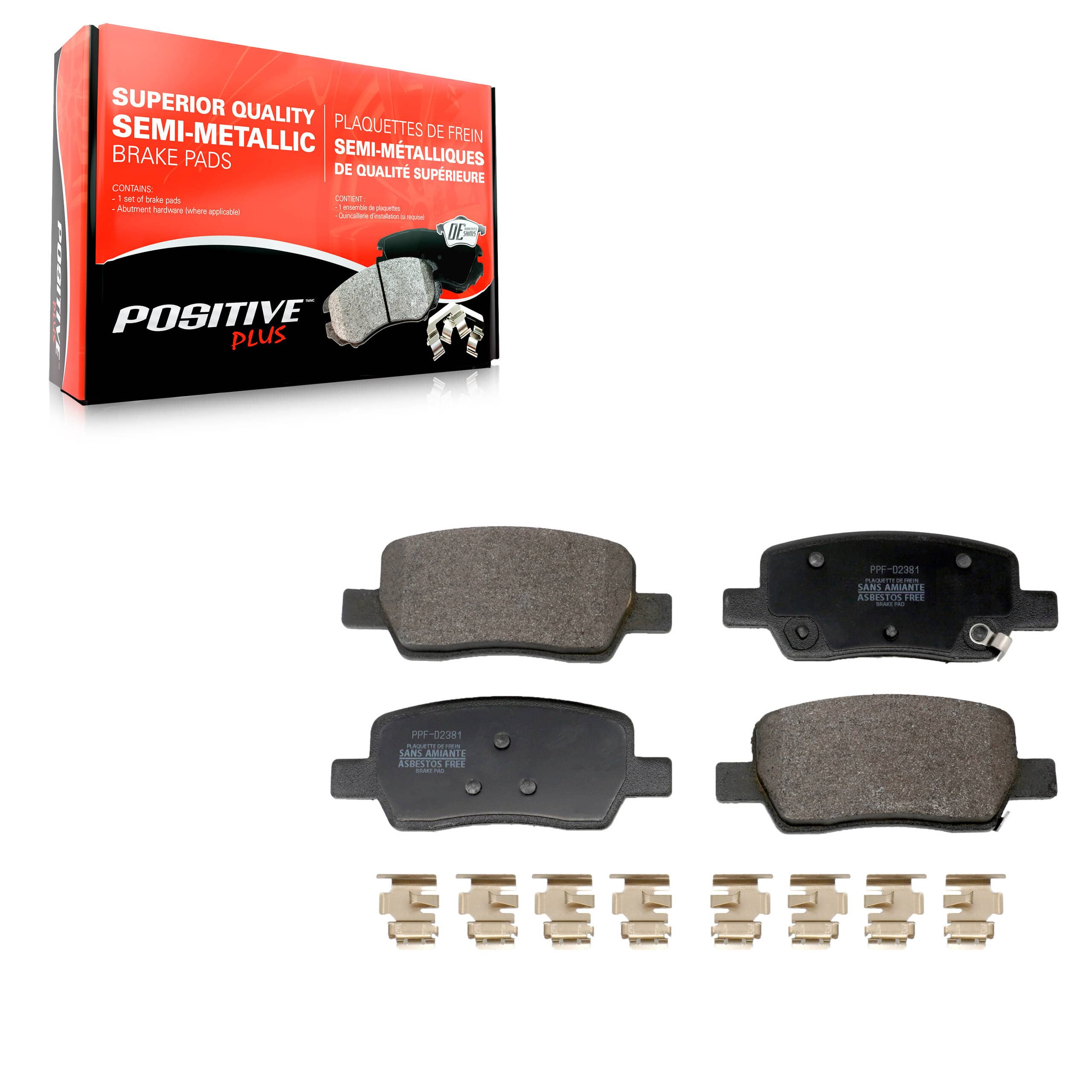 Positive Plus - PPF-D2381 - Rear Disc Brake Pad