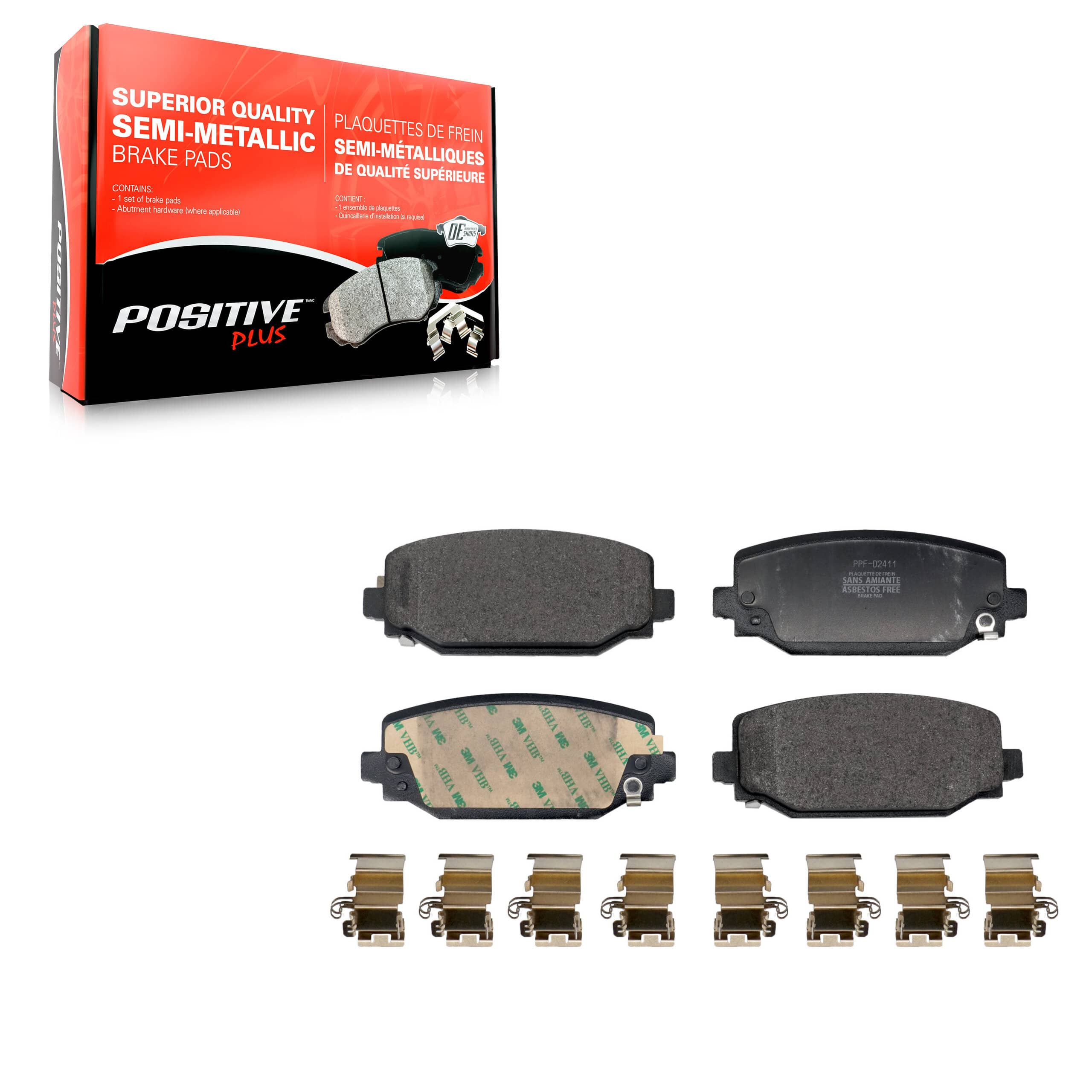 Positive Plus - PPF-D2411 - Rear Disc Brake Pad